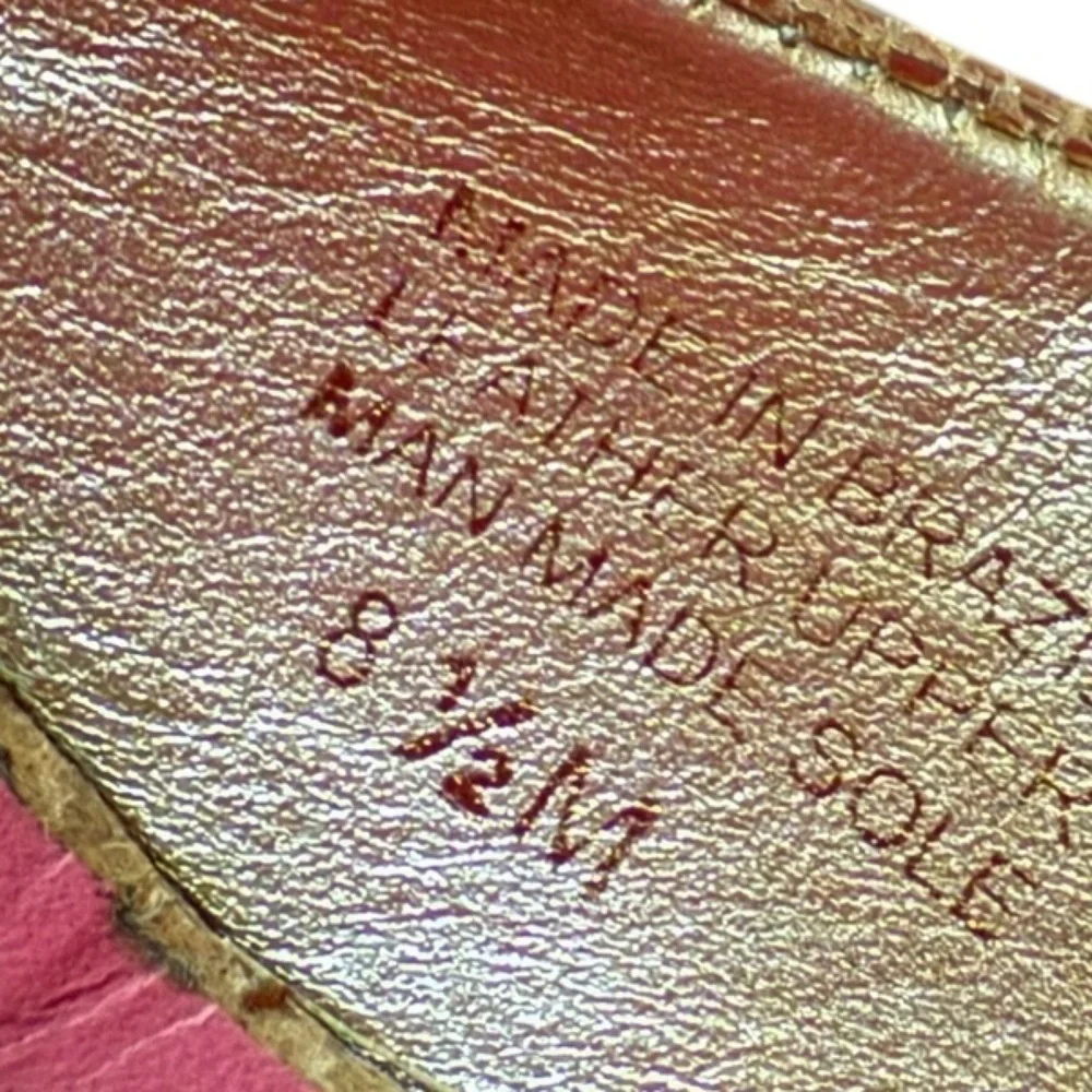 Lilly Pulitzer Gold Metallic Wedge Peep Toe Heels Size 8.5 – Resort Chic